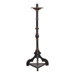Antique chandelier torchère de la période Régence en ébène et bois doré