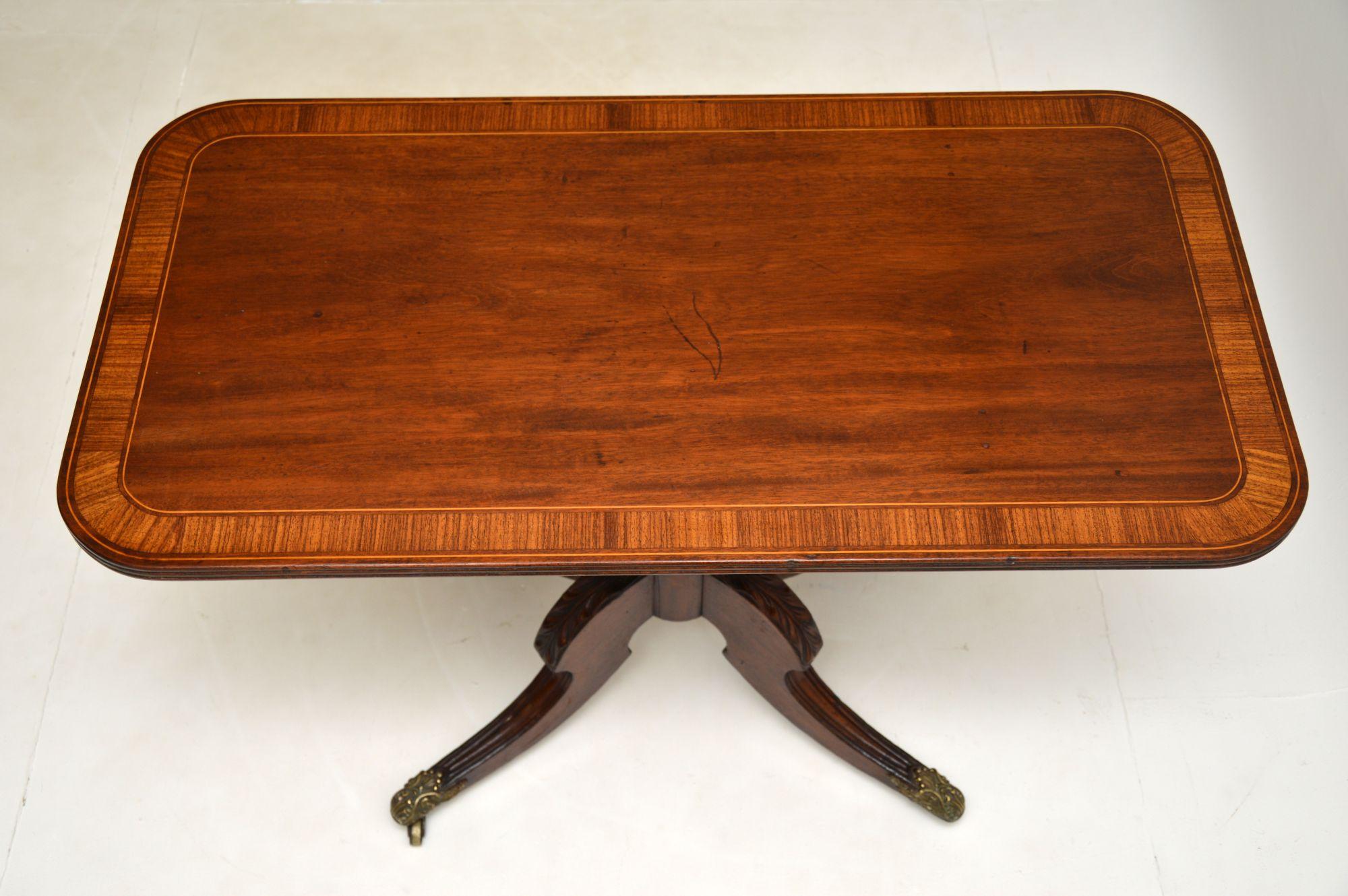 Antique Regency Period Inlaid Mahogany Side Table In Good Condition In London, GB