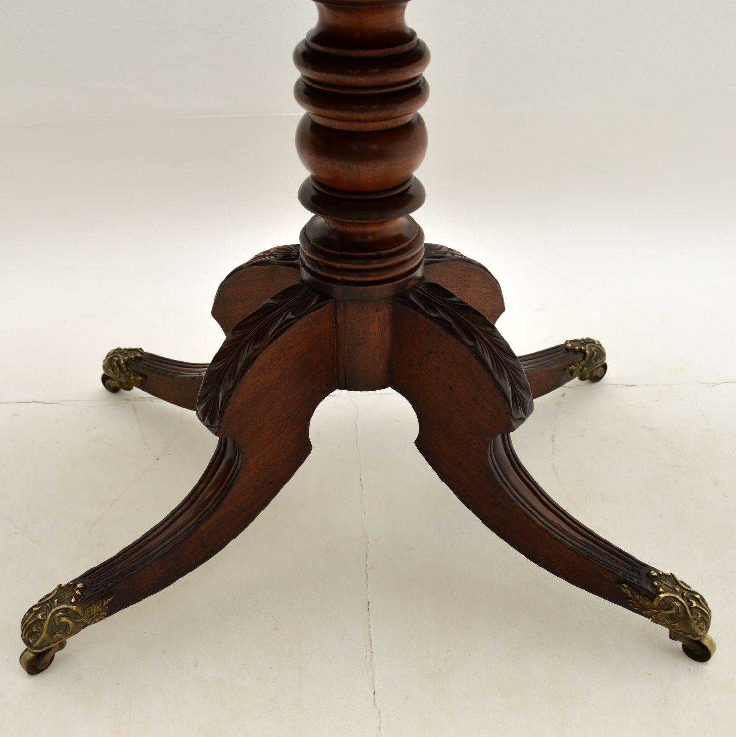 19th Century Antique Regency Period Inlaid Mahogany Side Table