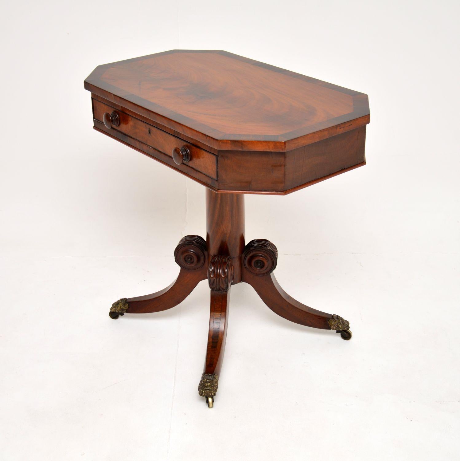 Inlay Antique Regency Period Inlaid Side Table For Sale