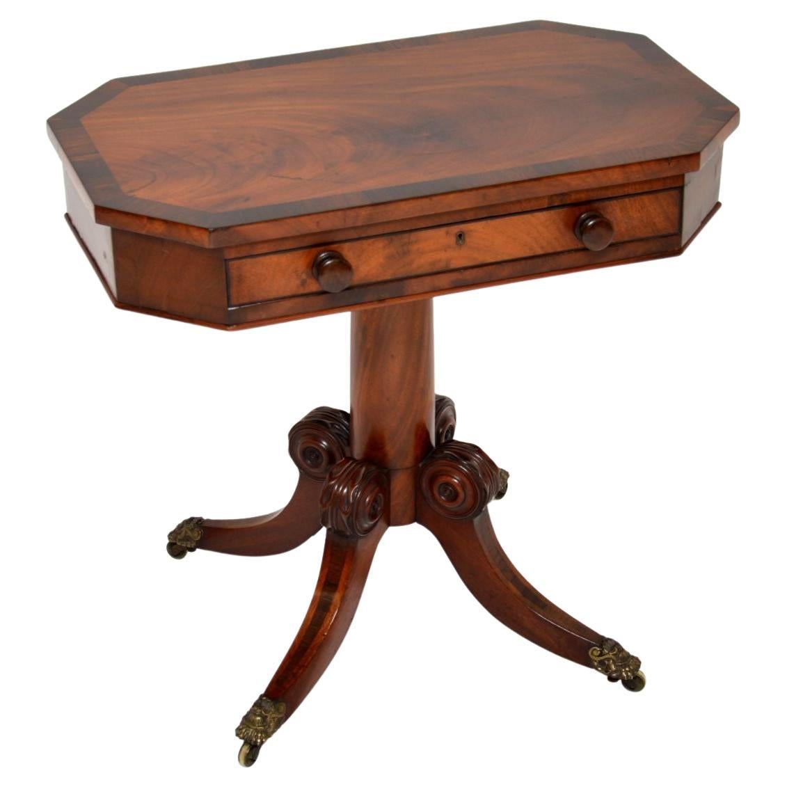 Antique Regency Period Inlaid Side Table For Sale