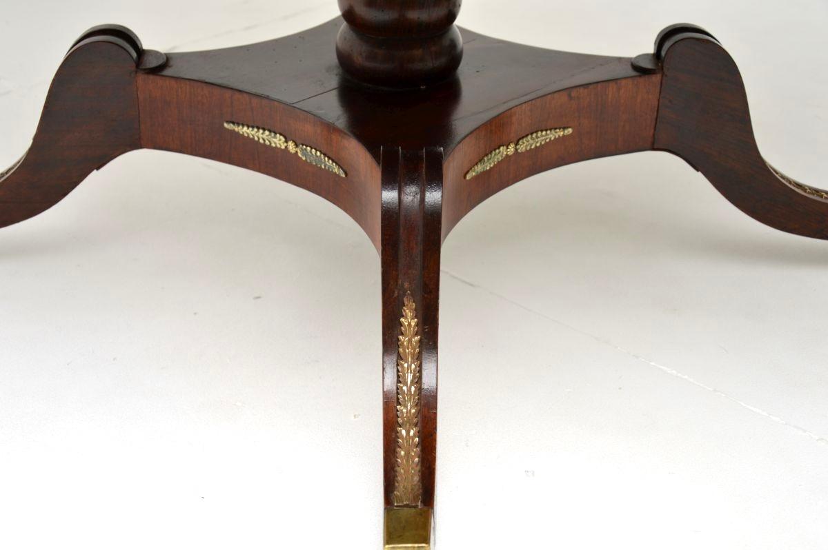 Antique Regency Period Leather Top Drum Table For Sale 7