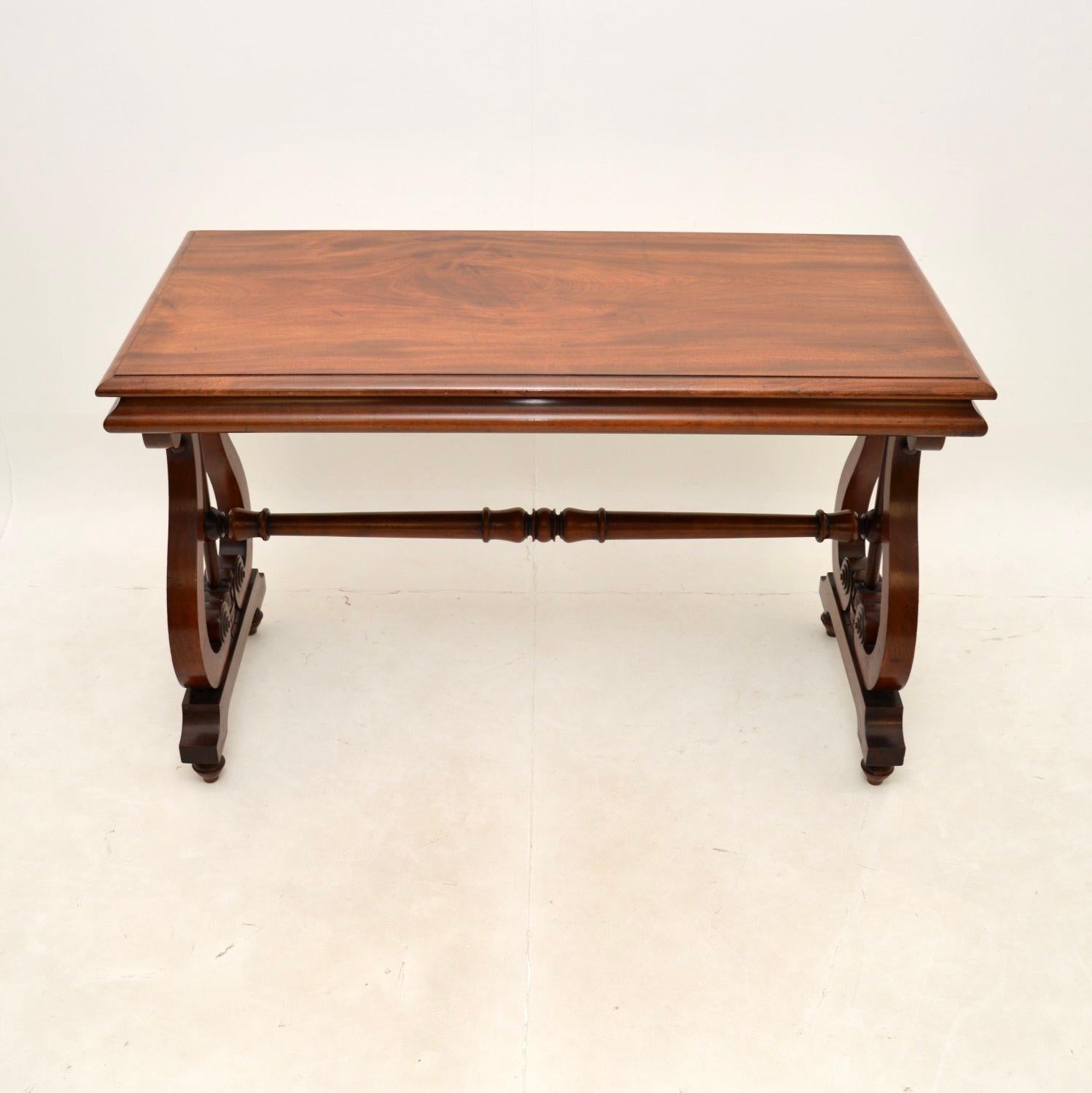 British Antique Regency Period Library Table / Desk
