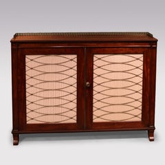 Antique Regency period mahogany chiffonier of shallow proportions