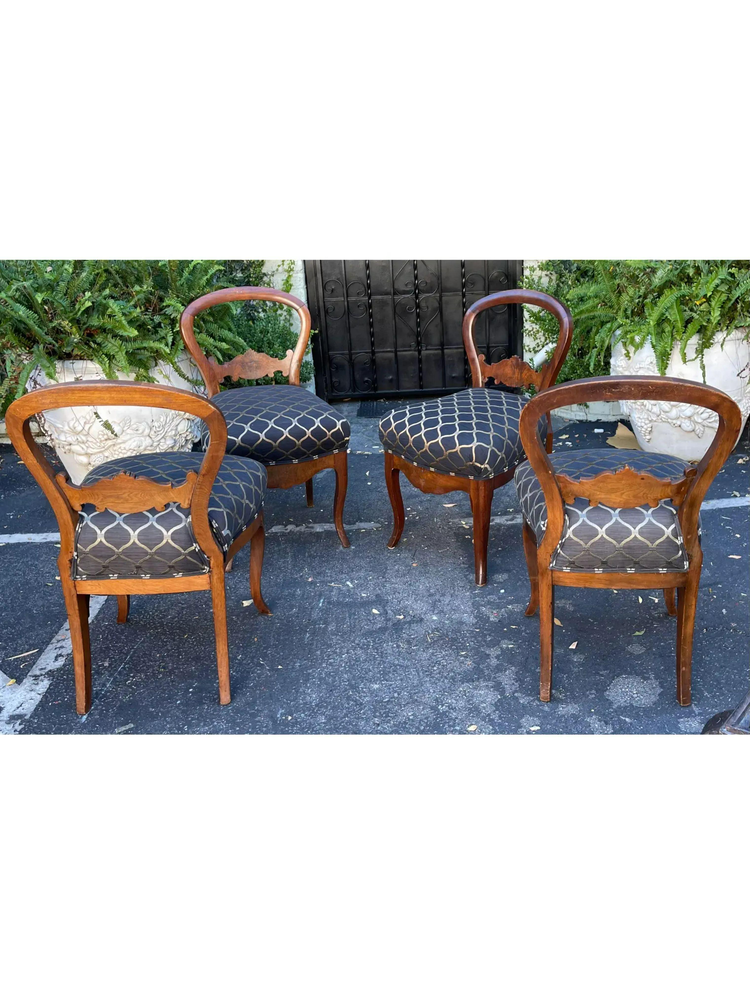 Antique Regency Period Mahogany Dining Chairs, Early 19th Century For Sale 1