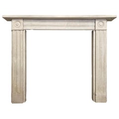 Antique Regency Portland Stone Fireplace Mantel