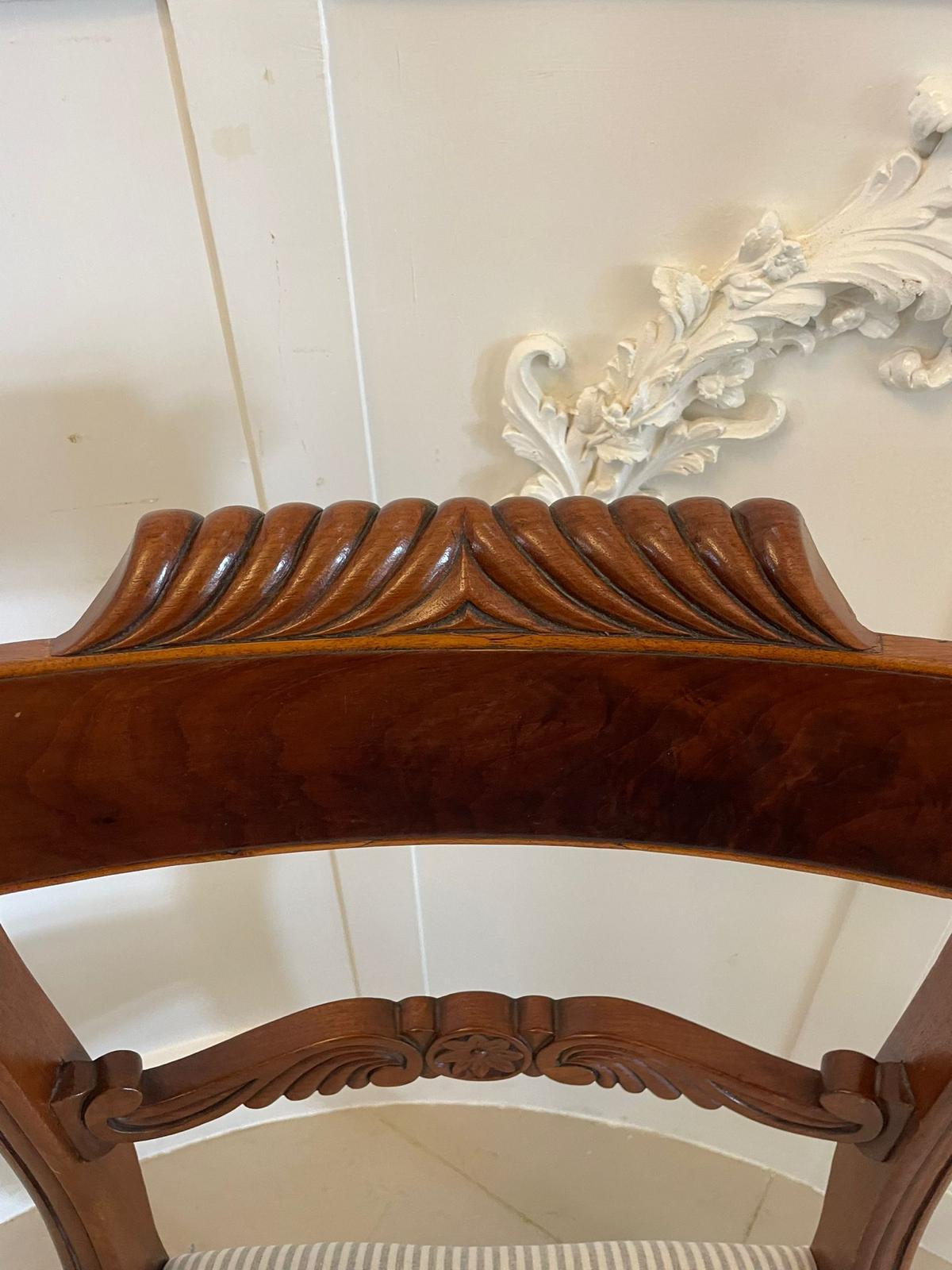 19th Century Antique Regency Quality Carved Mahogany Desk Chair For Sale