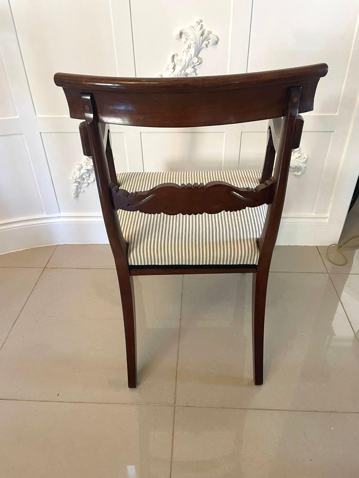 Other Antique Regency Quality Carved Mahogany Desk Chair For Sale