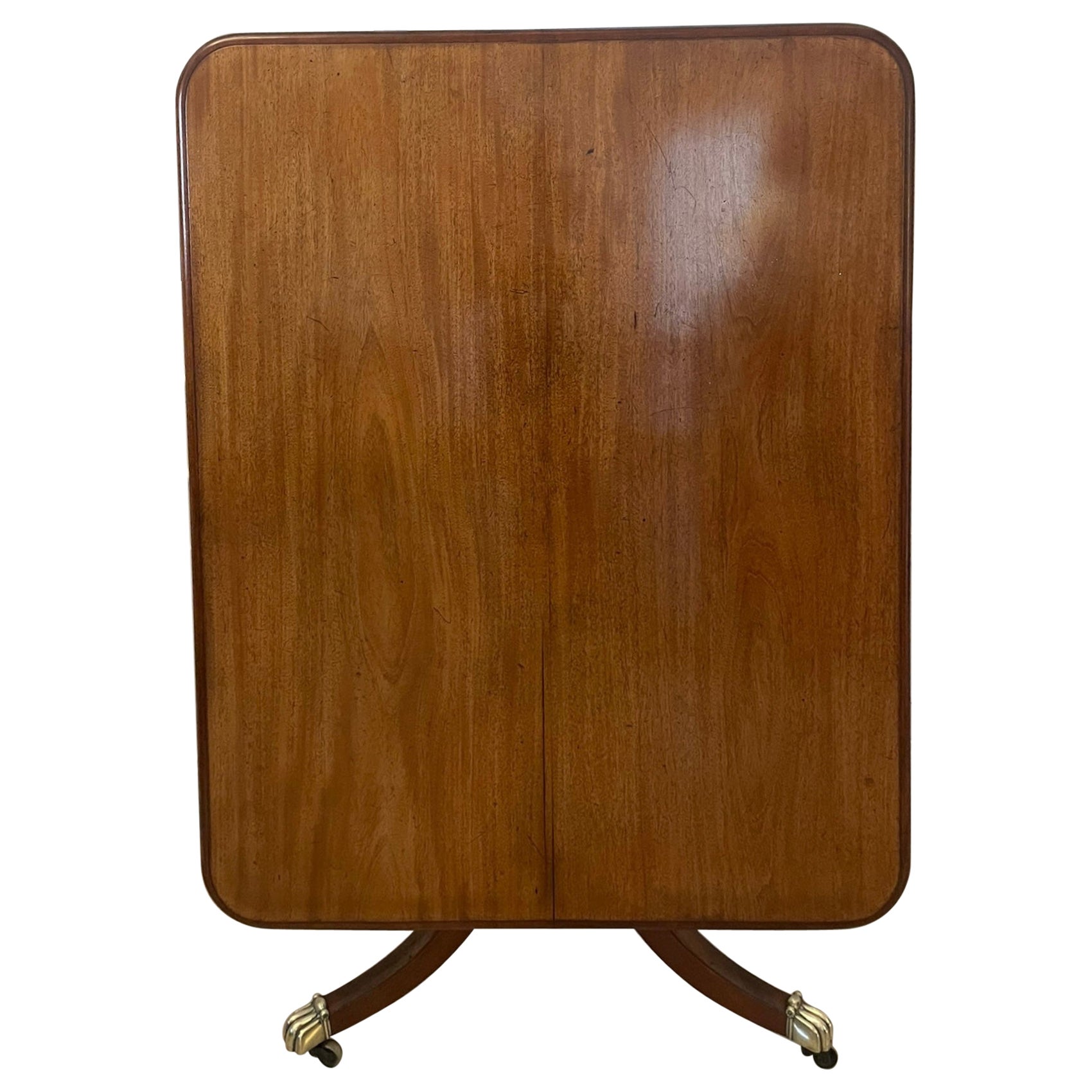 Antique Regency Quality Figured Mahogany Center / Dining Table