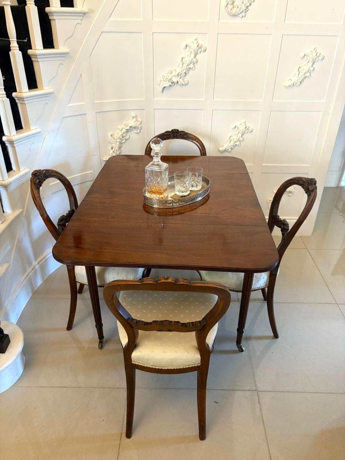 Antique Regency Quality Figured Mahogany Pembroke Table In Good Condition For Sale In Suffolk, GB