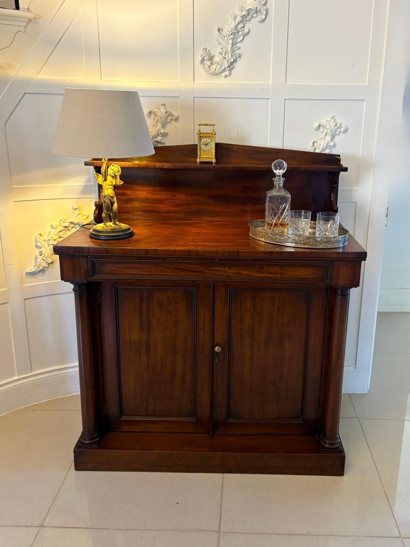 Other Antique Regency Quality Figured Mahogany Sideboard For Sale
