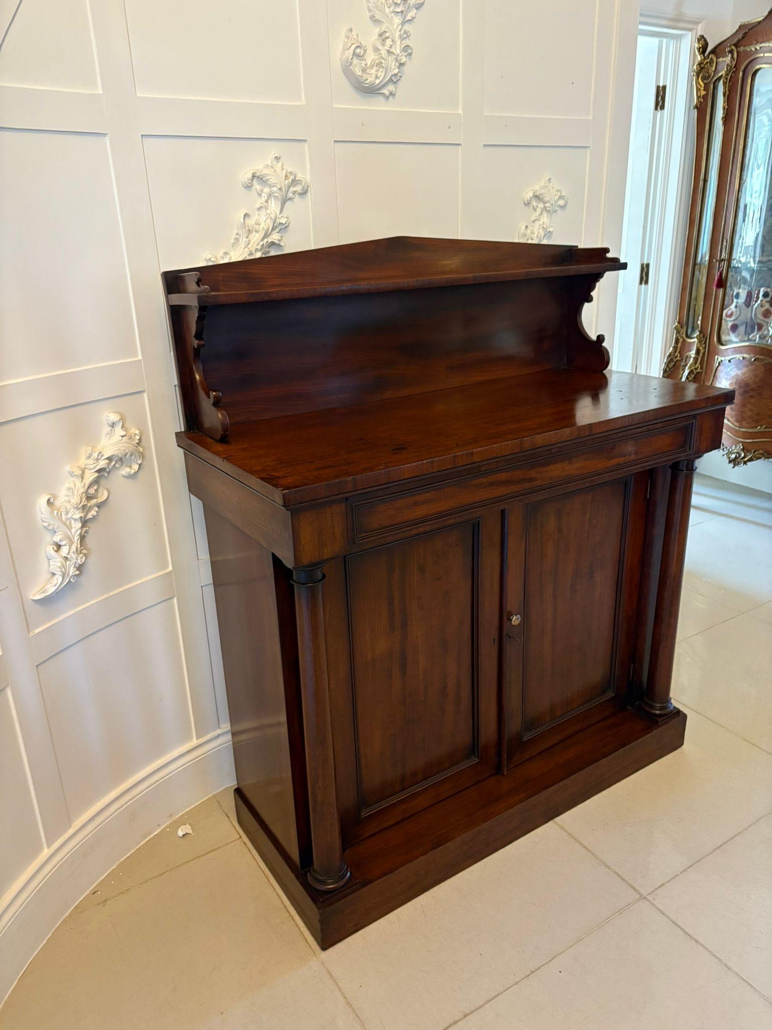 Antique Regency Quality Figured Mahogany Sideboard For Sale 2