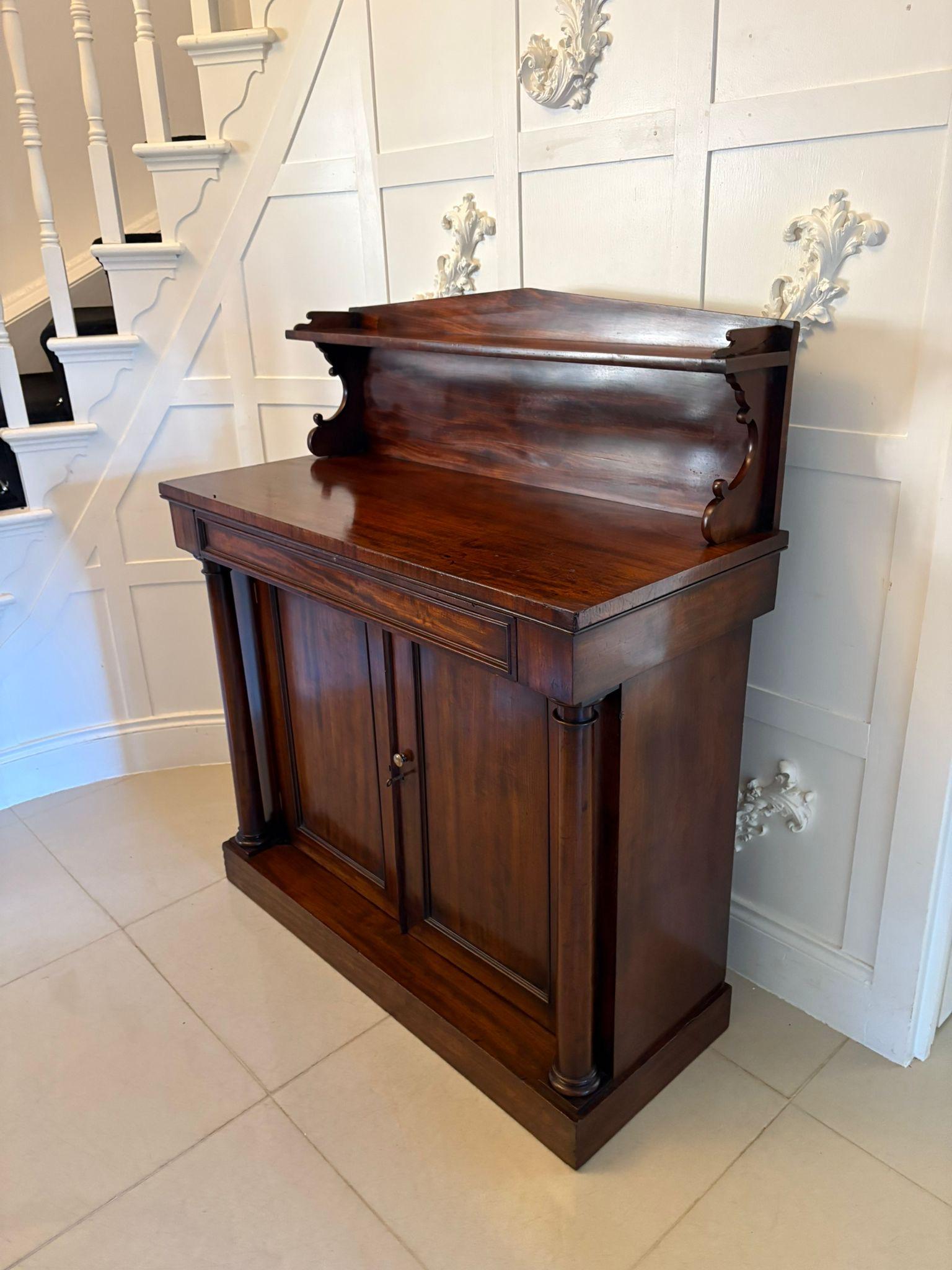 Antique Regency Quality Figured Mahogany Sideboard For Sale 3