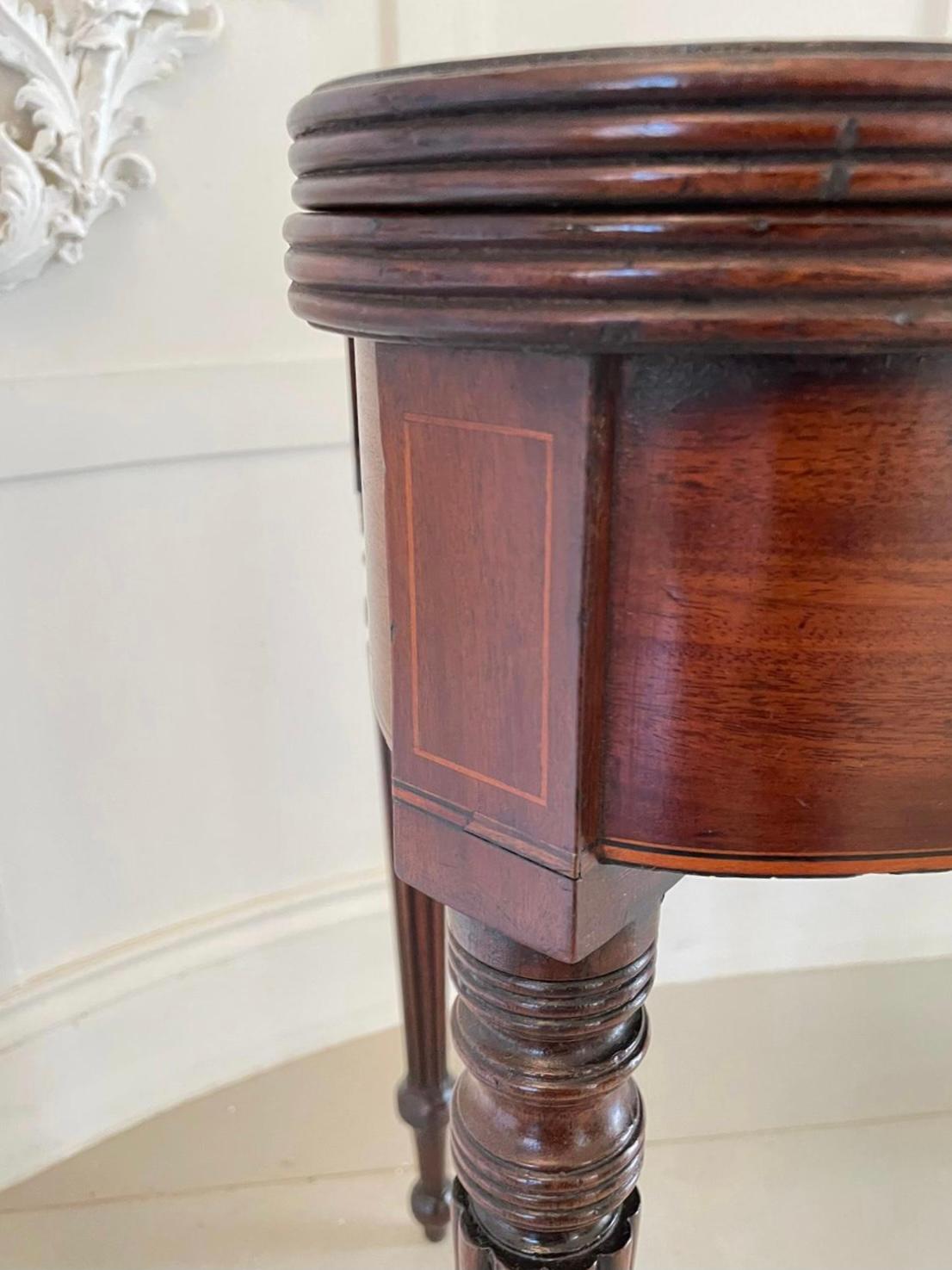 Antique Regency Quality Mahogany Card/Side Table For Sale 5