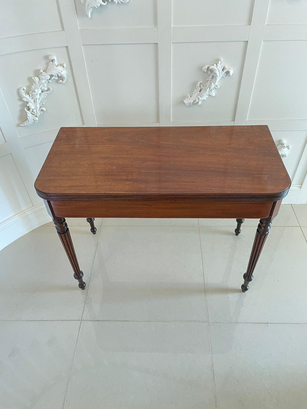English Antique Regency Quality Mahogany Card/Side Table For Sale