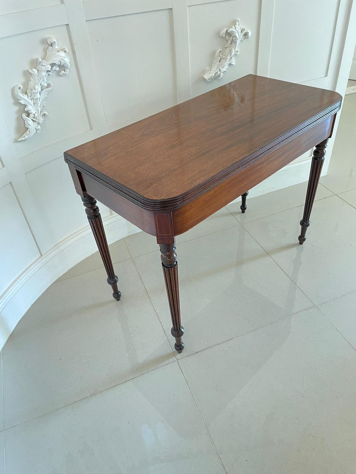 Antique Regency Quality Mahogany Card/Side Table In Good Condition For Sale In Suffolk, GB