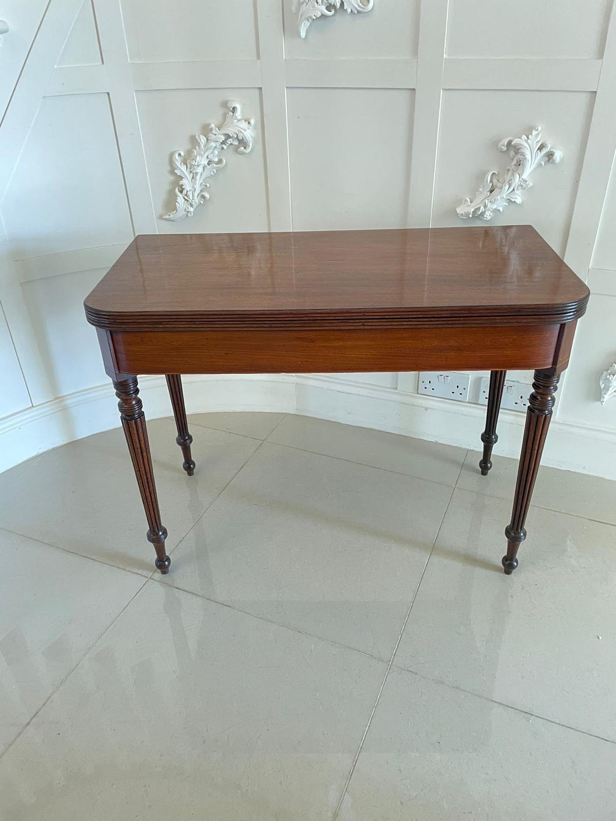 Antique Regency Quality Mahogany Card/Side Table For Sale 1