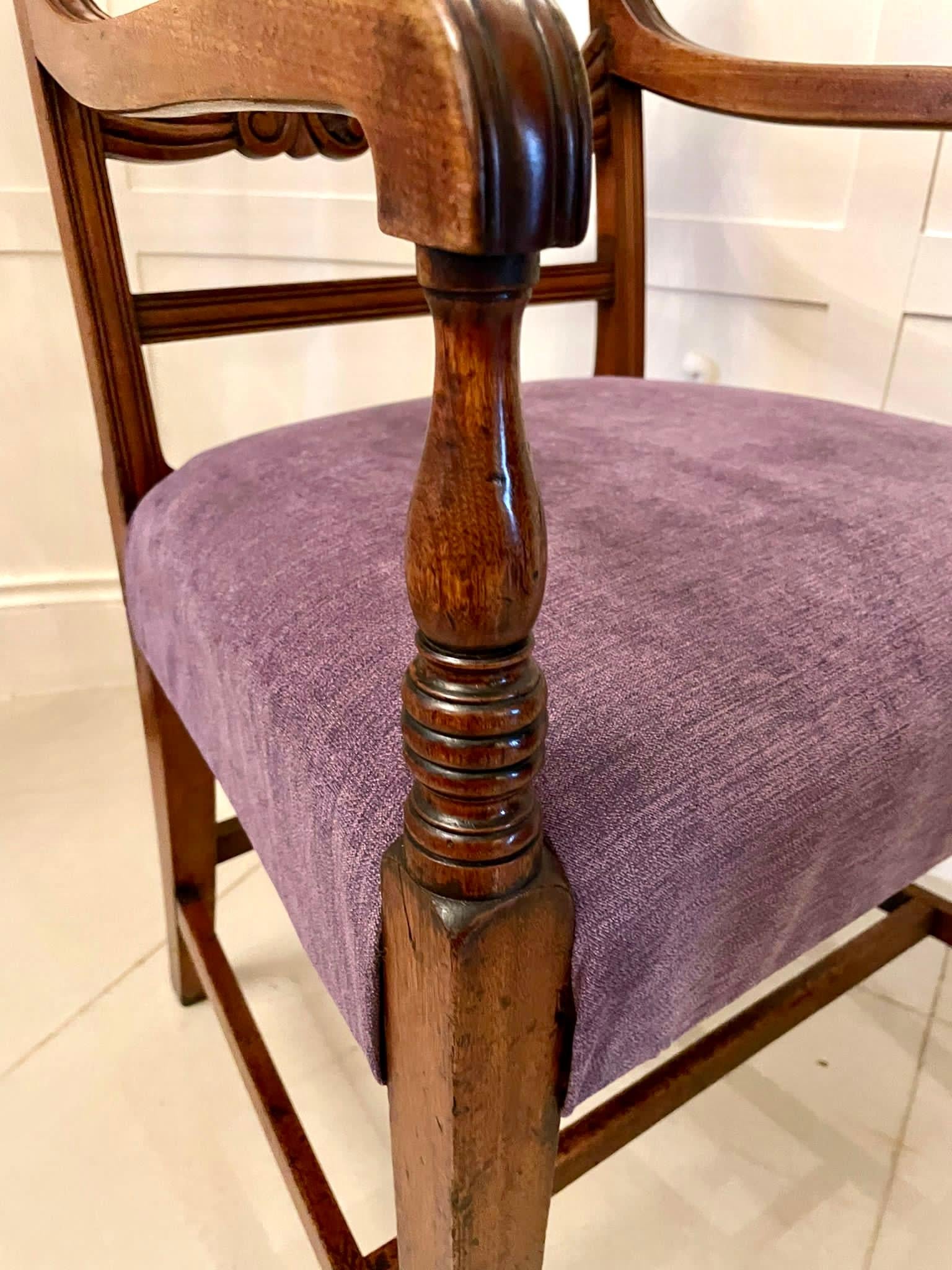 Antique Regency Quality Mahogany Desk Chair For Sale 5