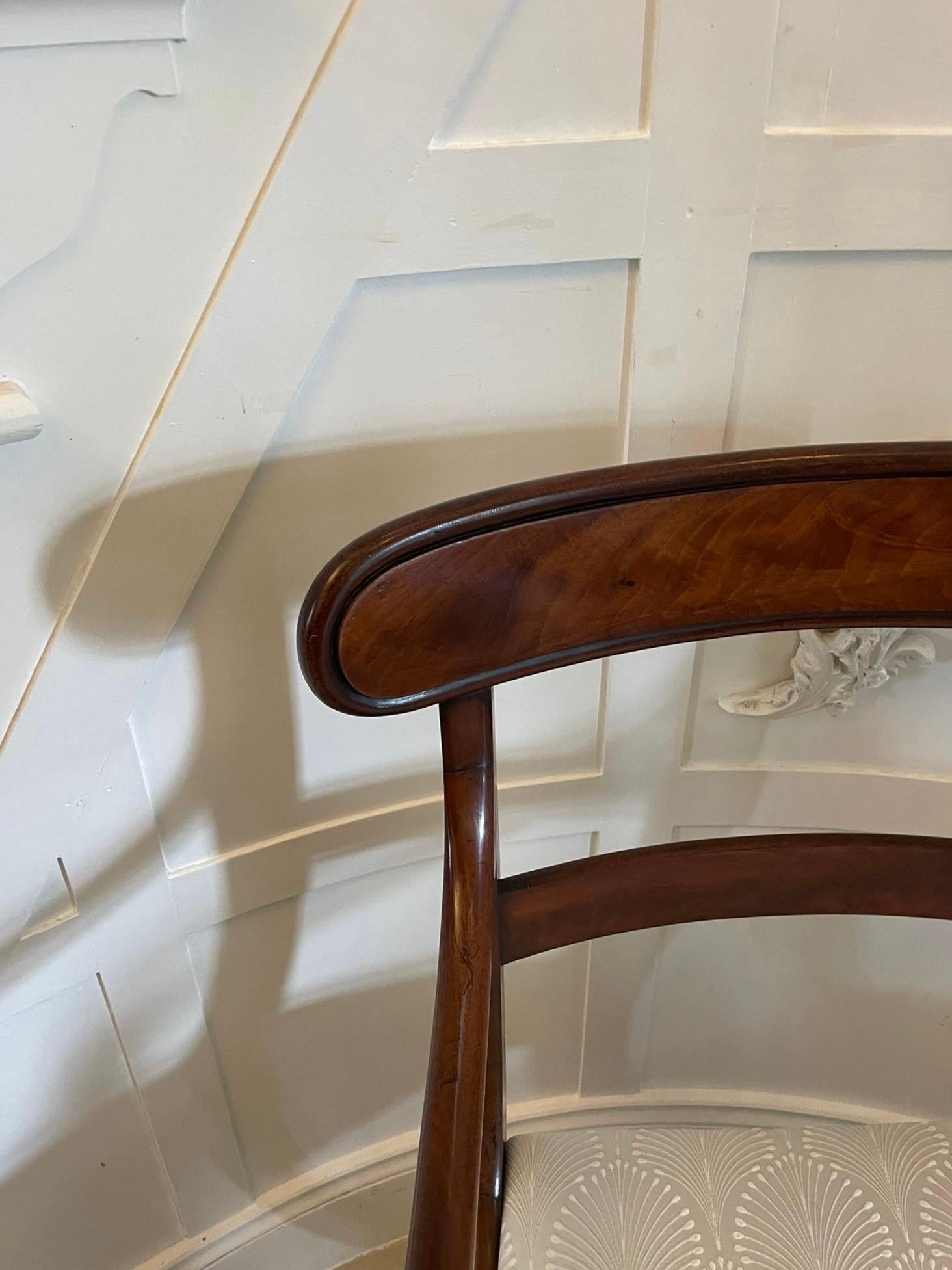 Antique Regency Quality Mahogany Desk Chair  For Sale 5