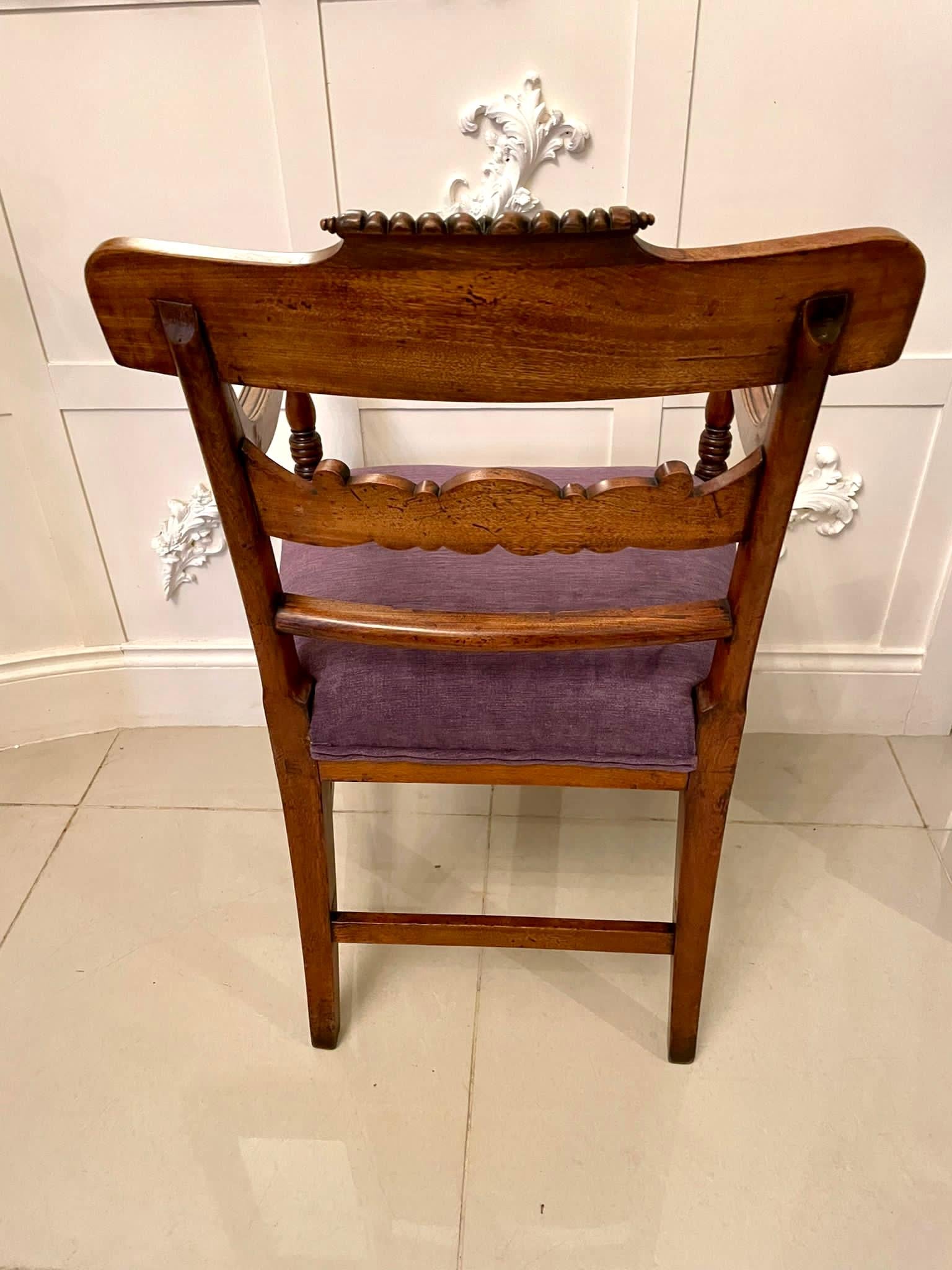 Antique Regency Quality Mahogany Desk Chair For Sale 6