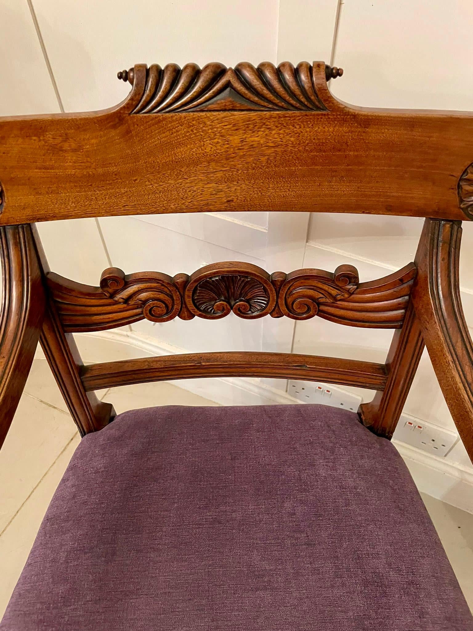 European Antique Regency Quality Mahogany Desk Chair For Sale