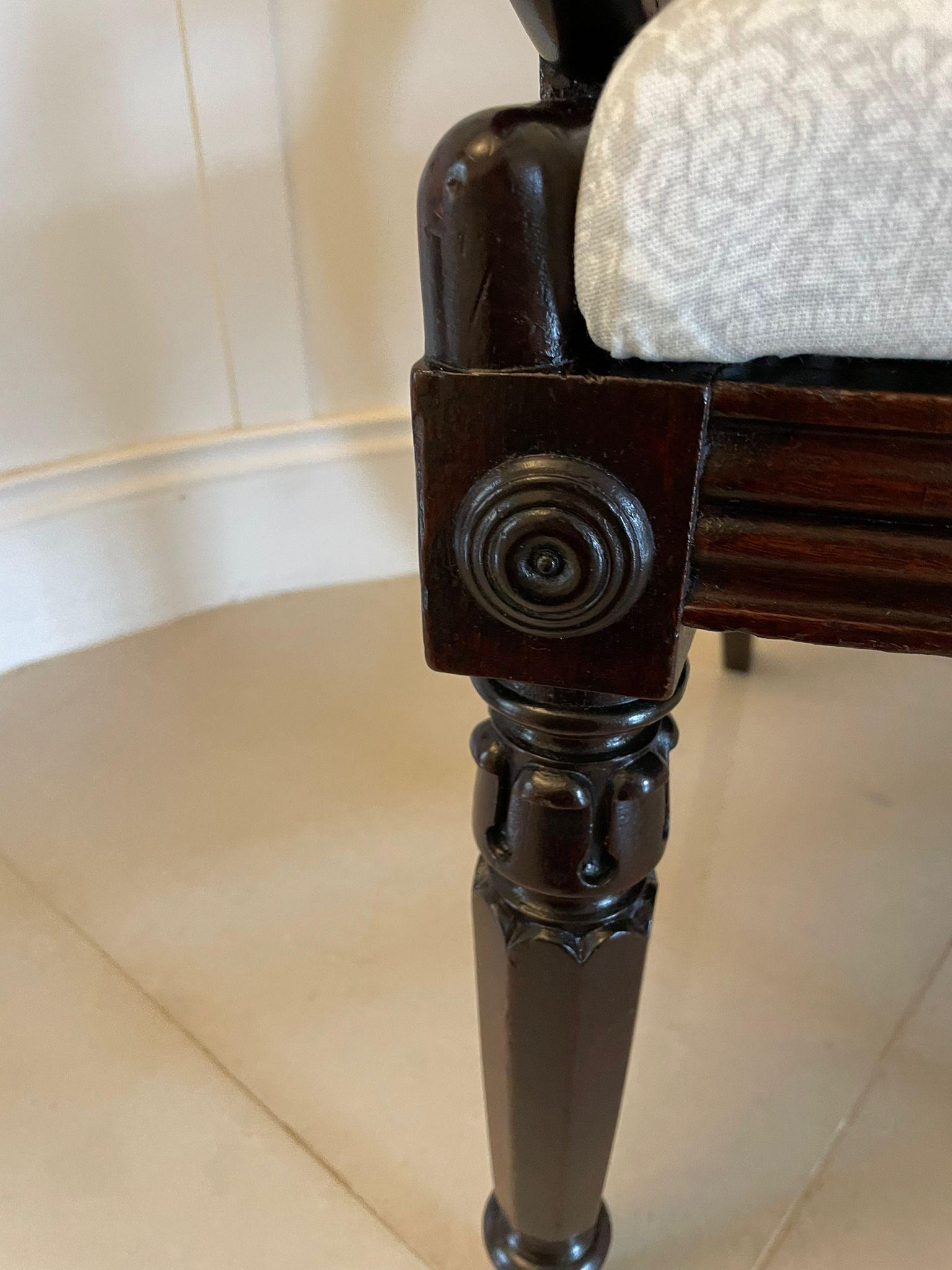 Antique Regency Quality Mahogany Desk Chair For Sale 4