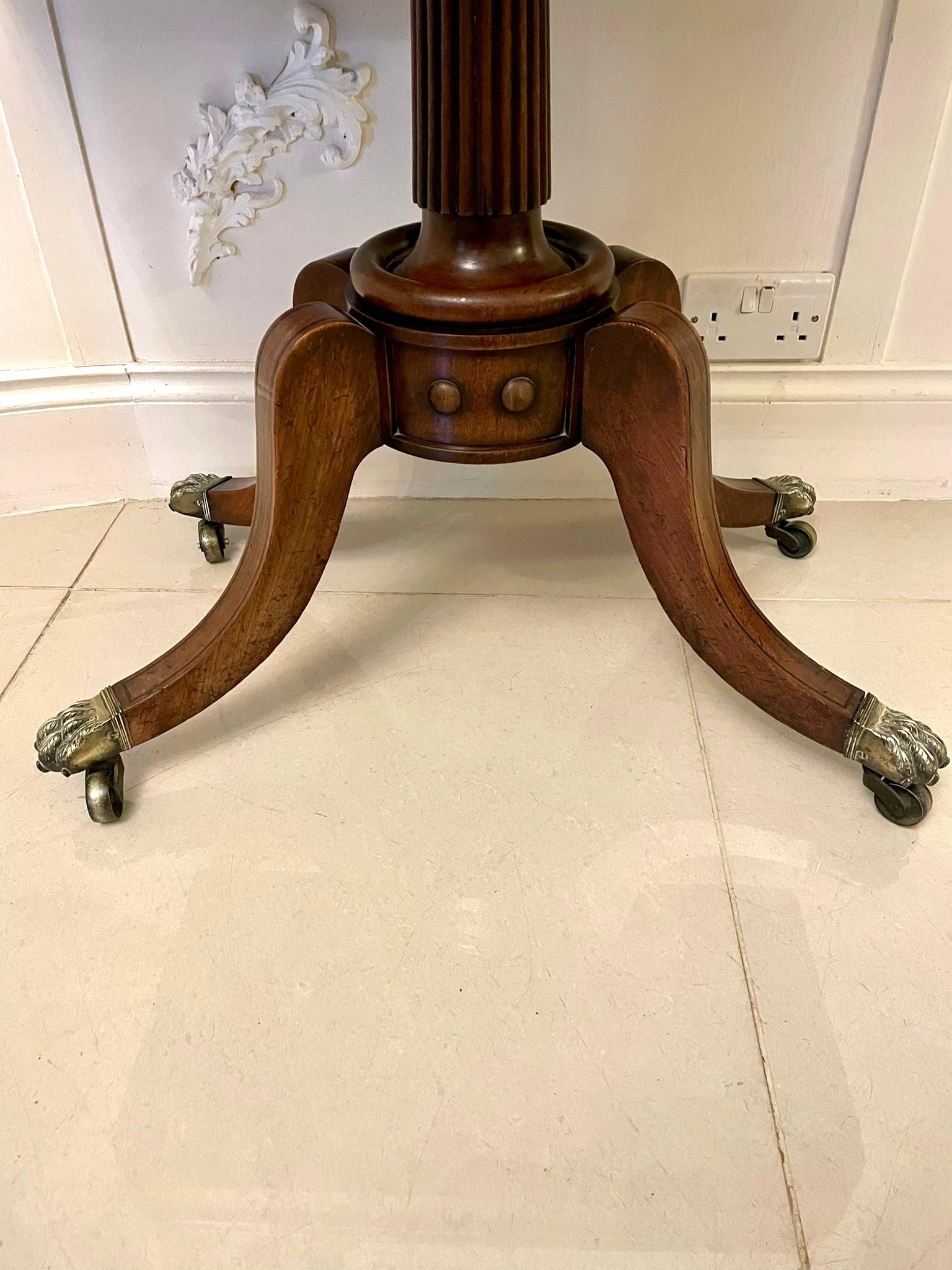 Antique Regency Quality Mahogany Fold Over Card Table 3