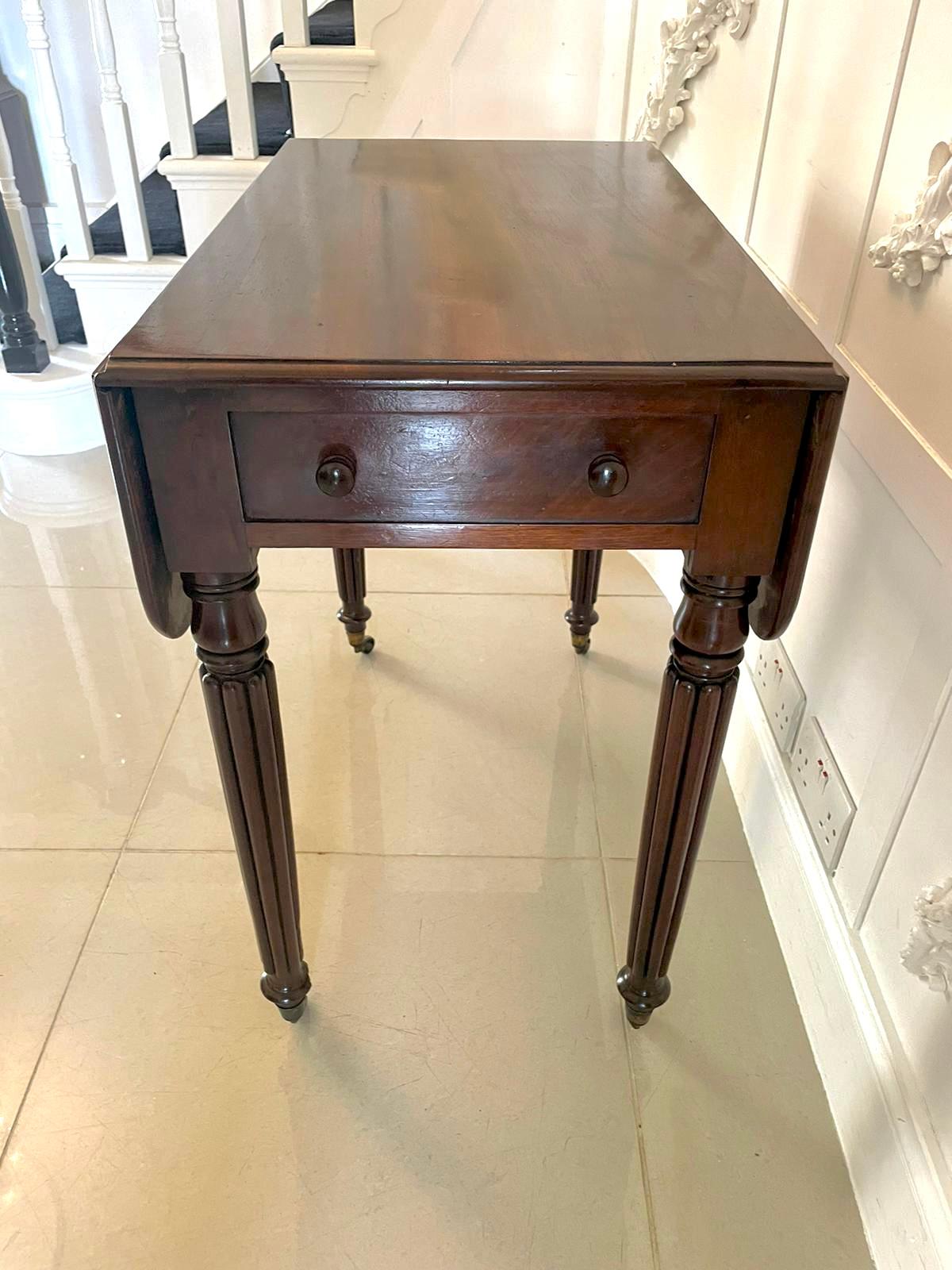 19th Century Antique Regency Quality Mahogany Pembroke Table  For Sale