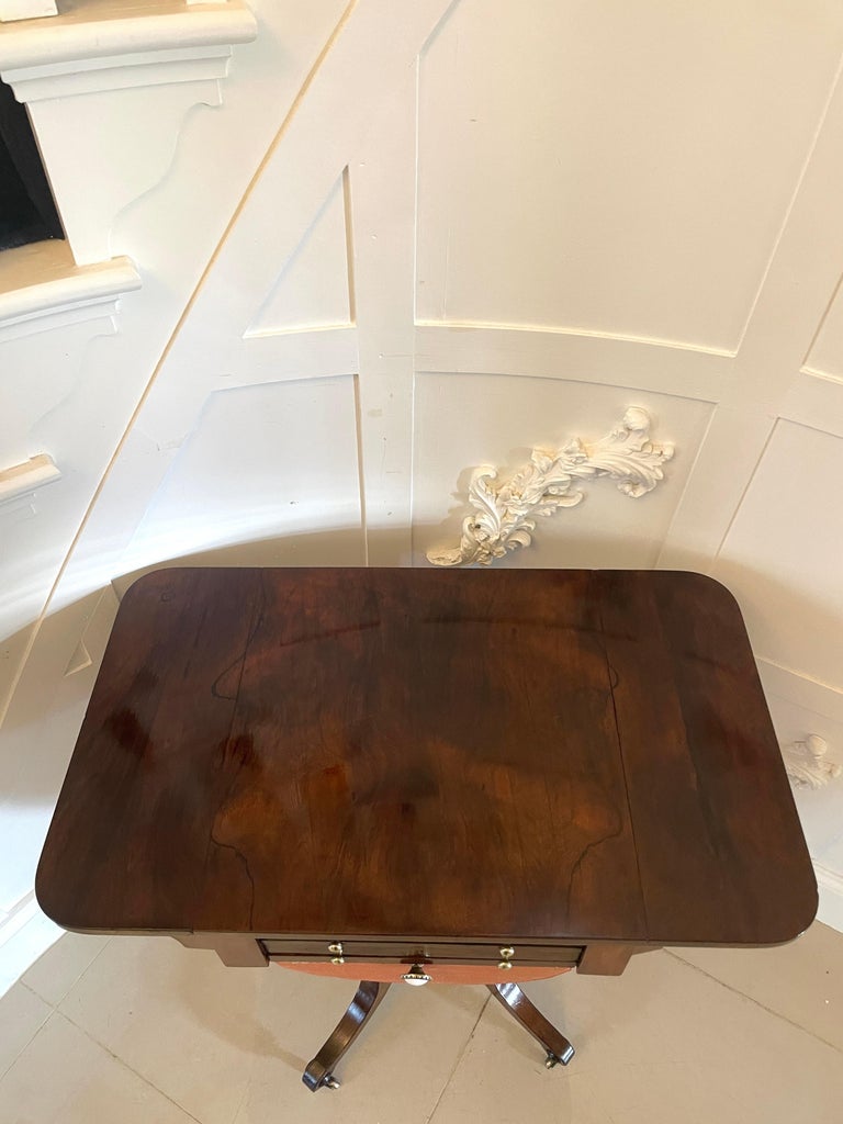 Antique Regency Quality Rosewood Free Standing Sewing/Lamp Table For