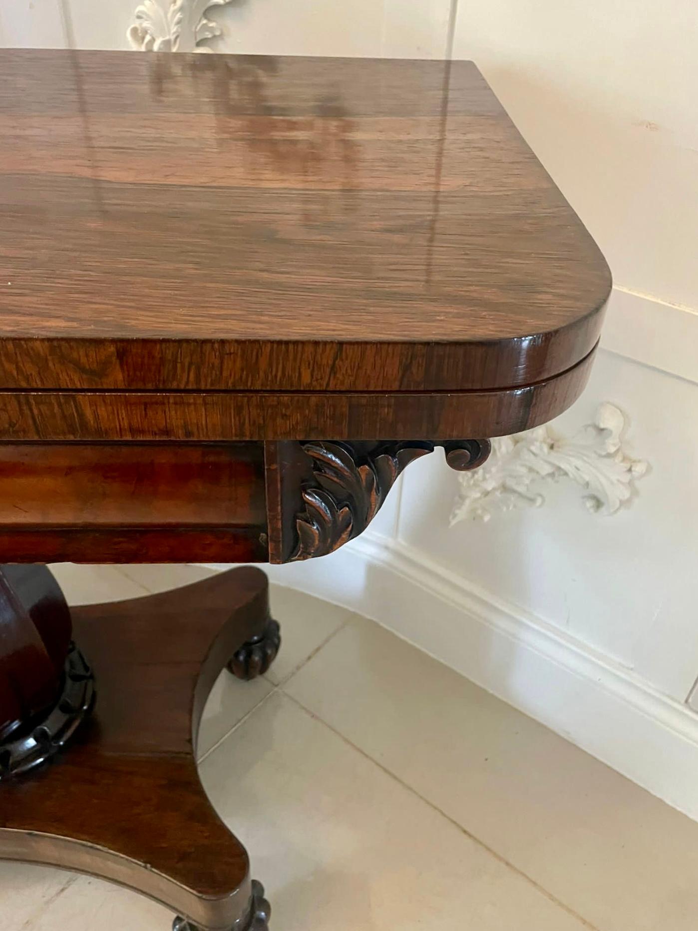 Antique Regency Quality Rosewood Tea / Console Table For Sale 2