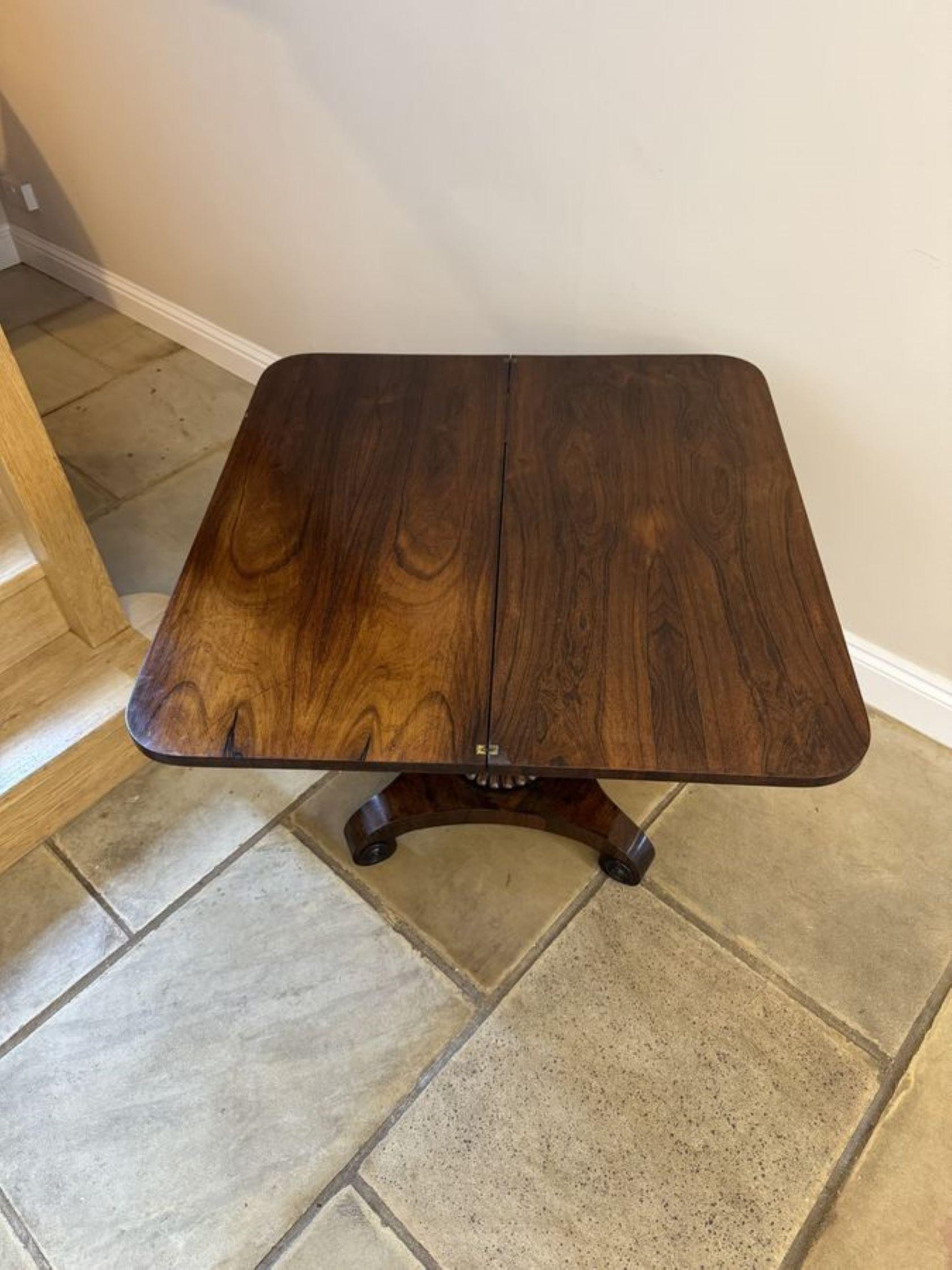 Antique Regency quality rosewood tea table  For Sale 6