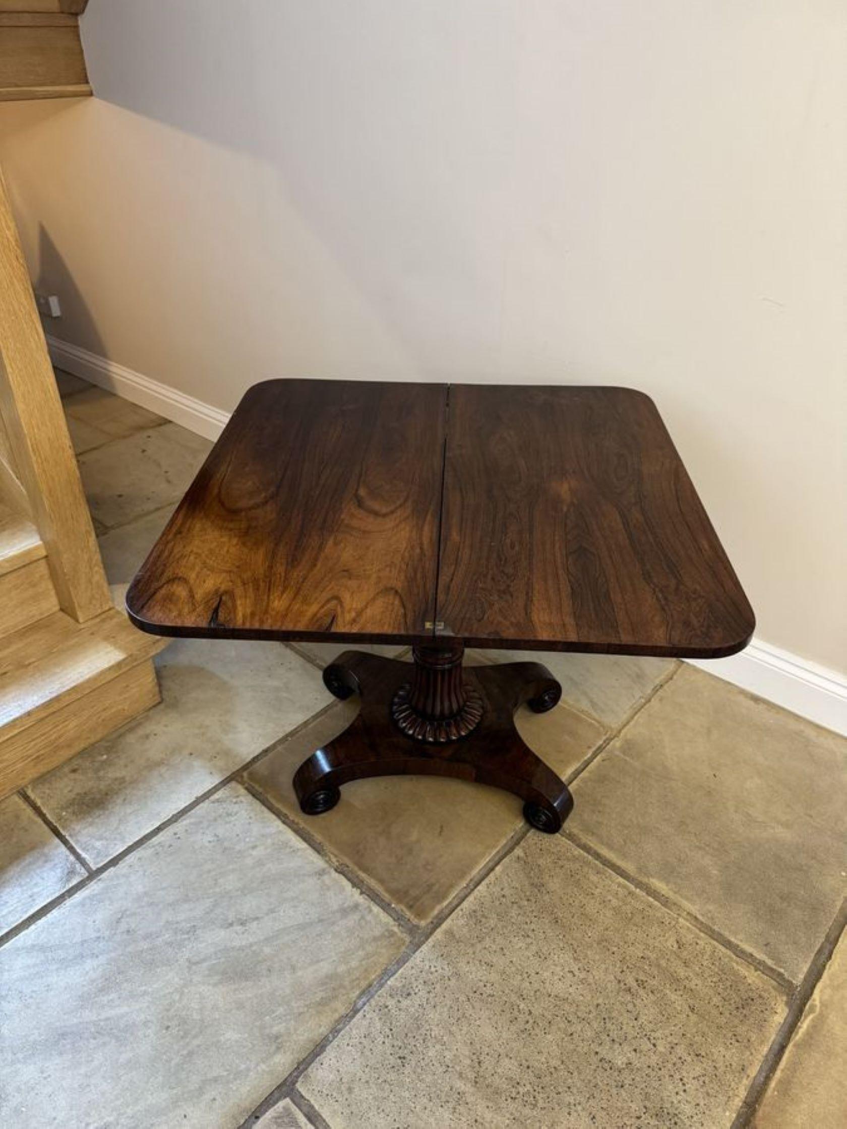 Antique Regency quality rosewood tea table  For Sale 3