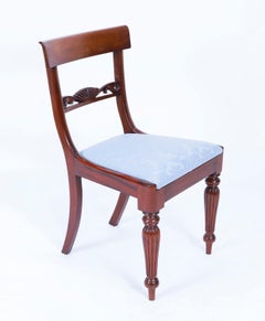 Antique Regency Revival Bar Back Dining Chairs Circa 1900