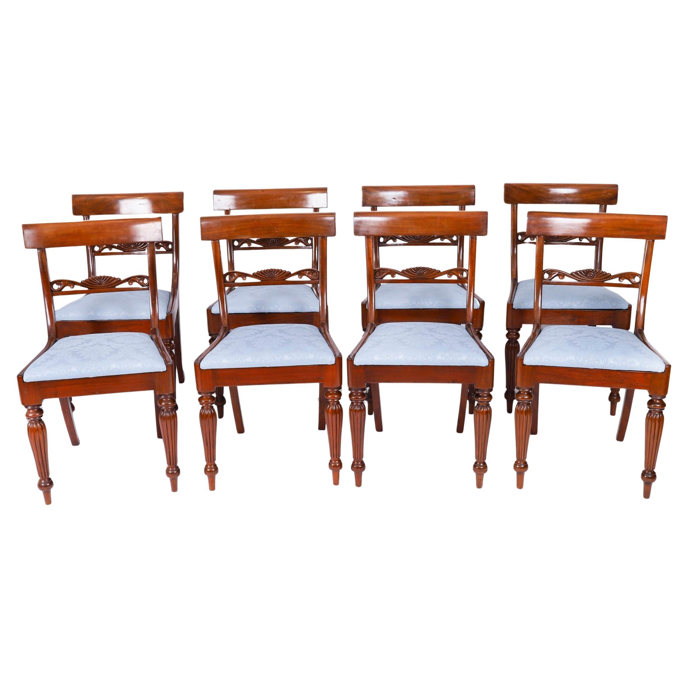Antique Regency Revival Bar Back Dining Chairs Circa 1900 For Sale