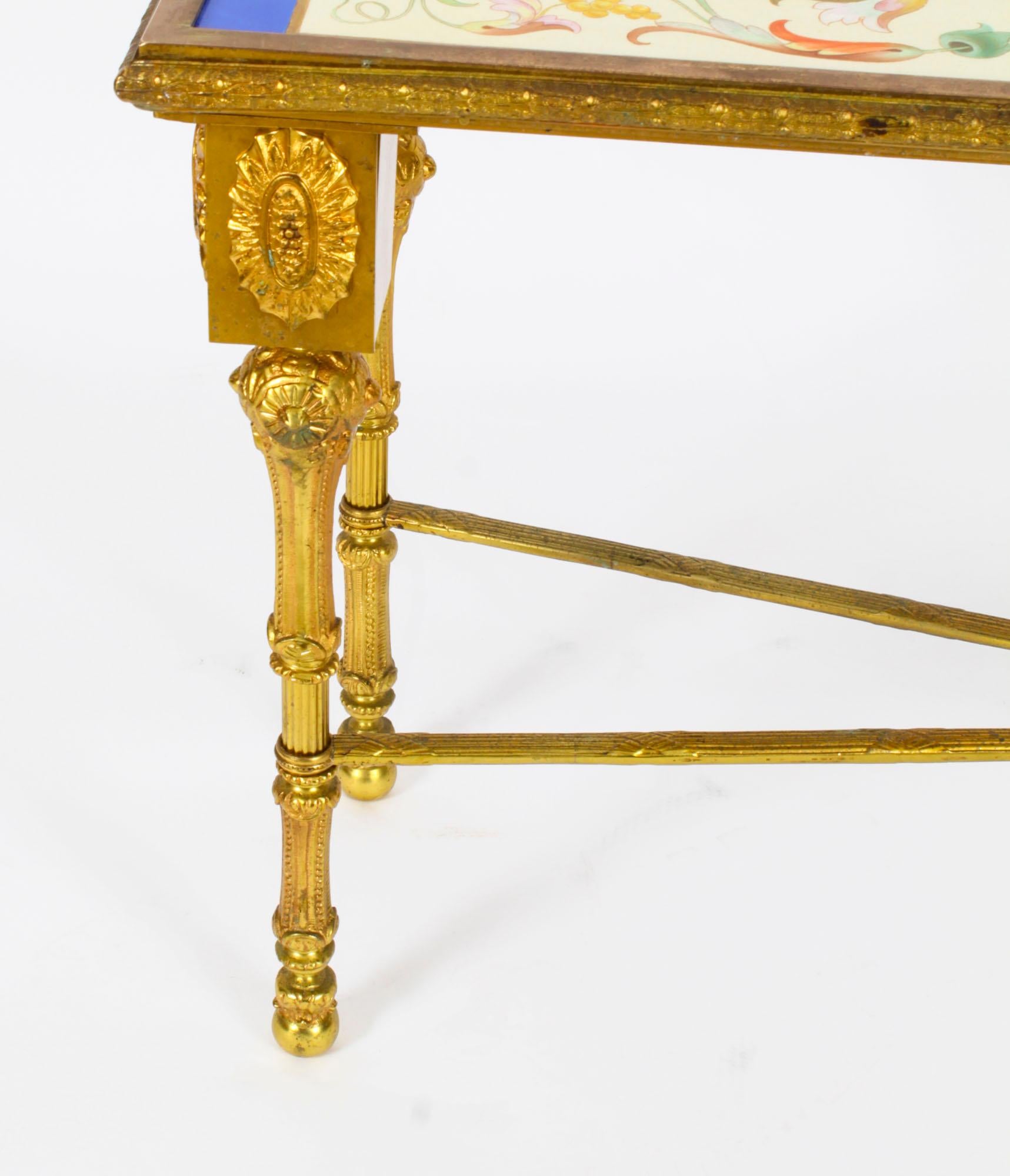 Antique Regency Revival Ormolu Mounted Table Display Stand Late 19th C 7