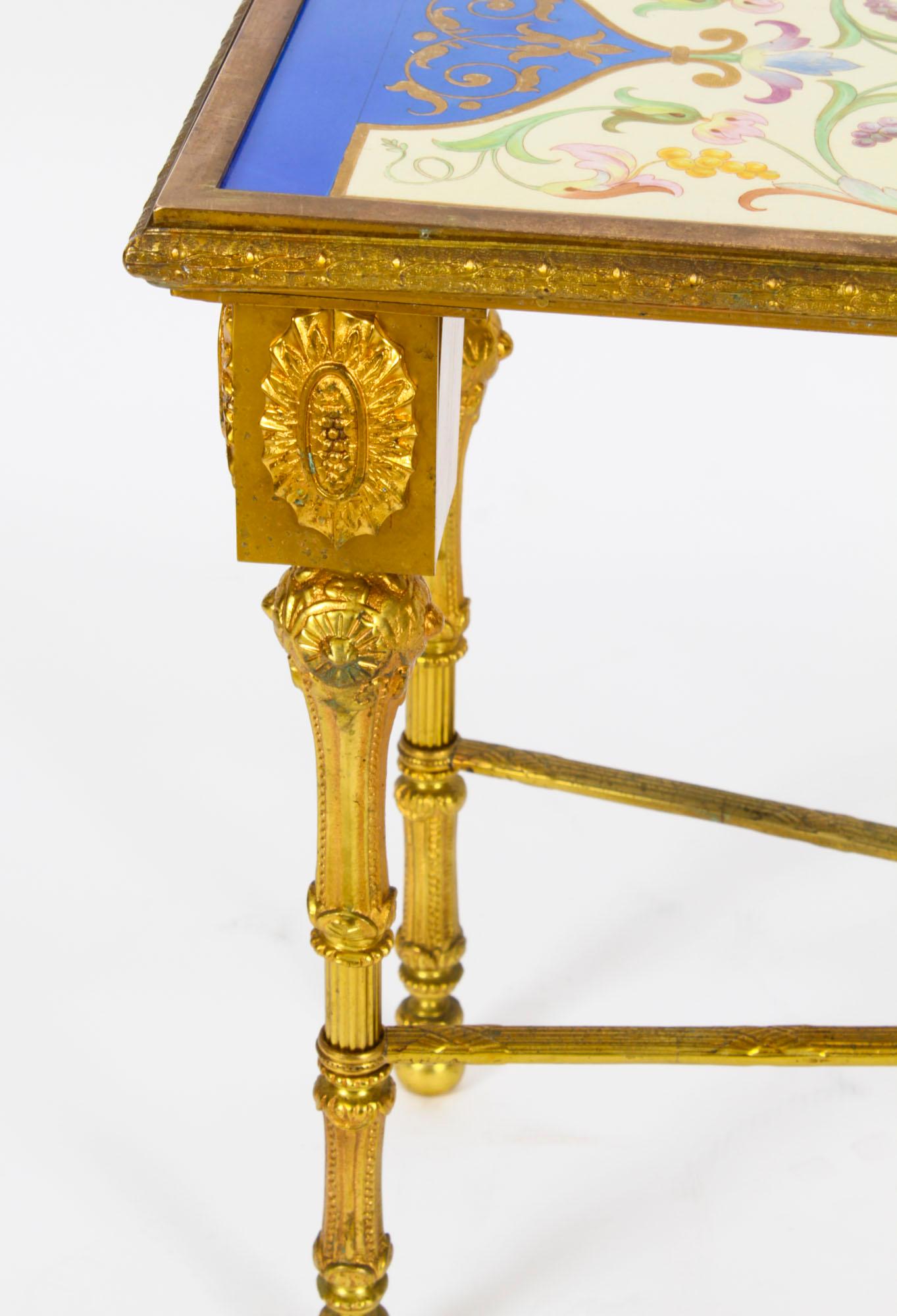 Antique Regency Revival Ormolu Mounted Table Display Stand Late 19th C 8