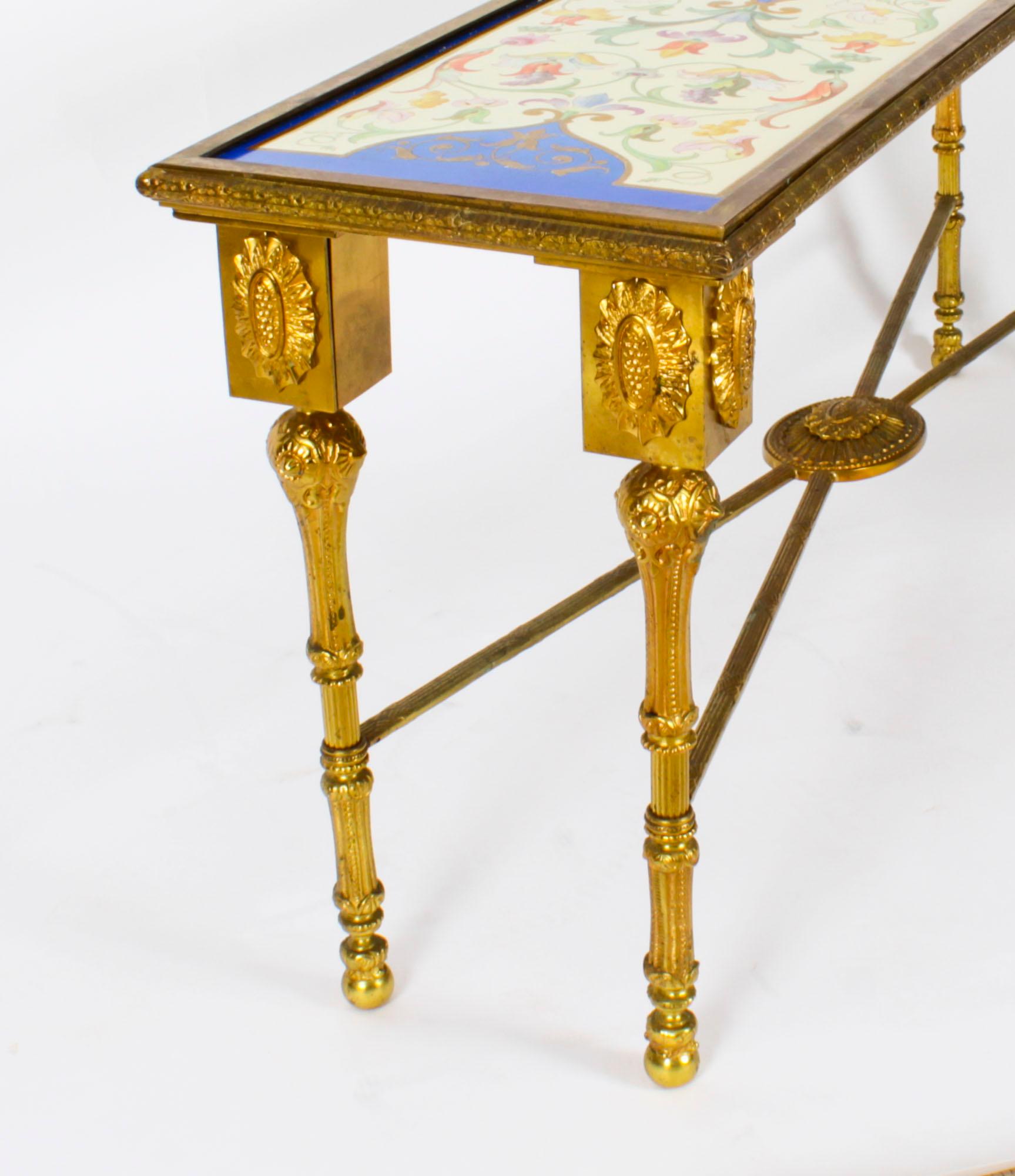 Antique Regency Revival Ormolu Mounted Table Display Stand Late 19th C 9