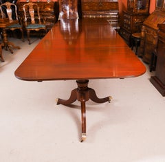 Antique Regency Revival Triple Pillar Dining Table Whytock & Reid 20th Century