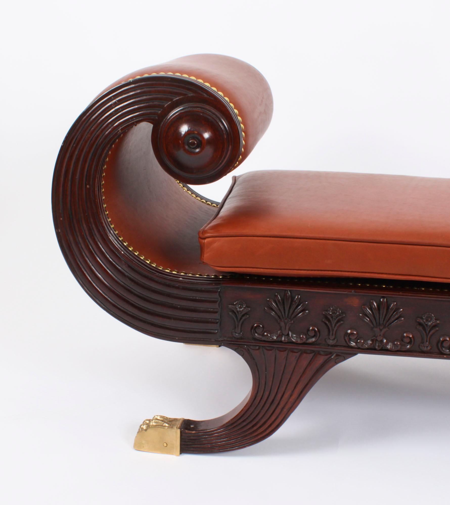 Antique Regency Revival Window Hall Seat Stool 20th Century In Good Condition In London, GB