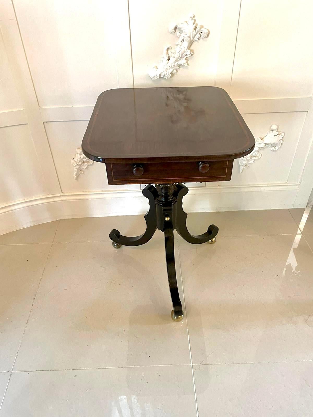 Antique Regency Rosewood Lamp Table In Good Condition For Sale In Suffolk, GB