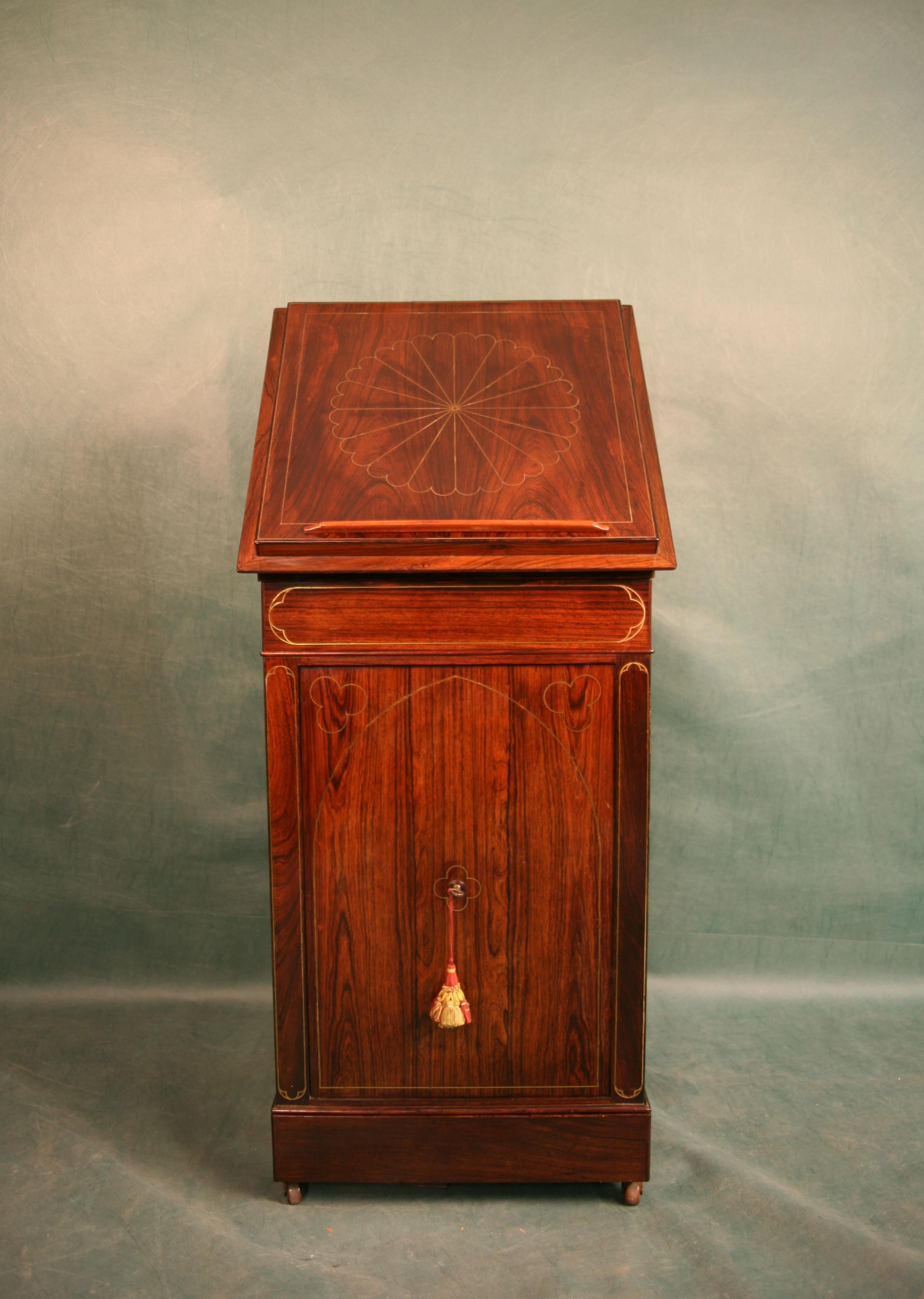 Early 19th Century Antique Regency lectern Cabinet, circa 1820 For Sale