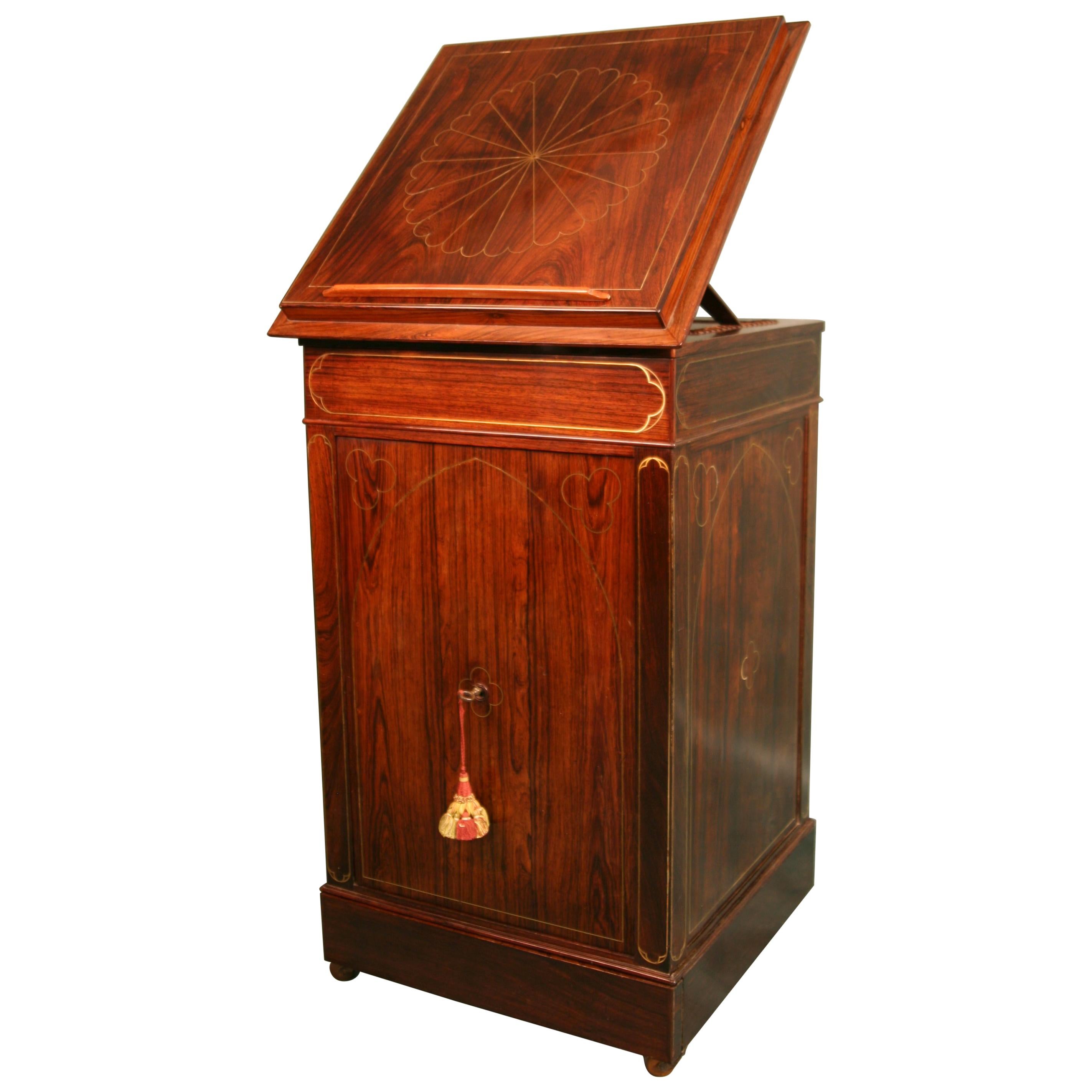 Antique Regency lectern Cabinet, circa 1820 For Sale