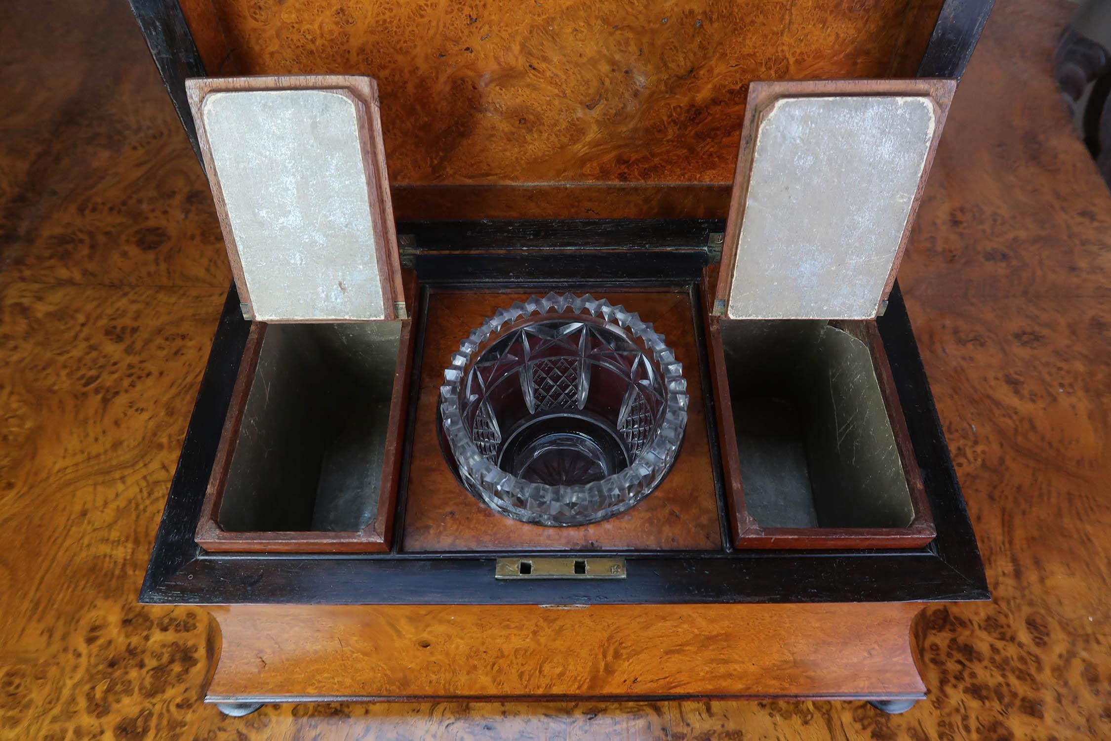Antique Regency Sarcophagus Shaped Tea Caddy. English C.1820 5