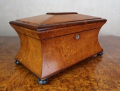 Antique Regency Sarcophagus Shaped Tea Caddy. English C.1820