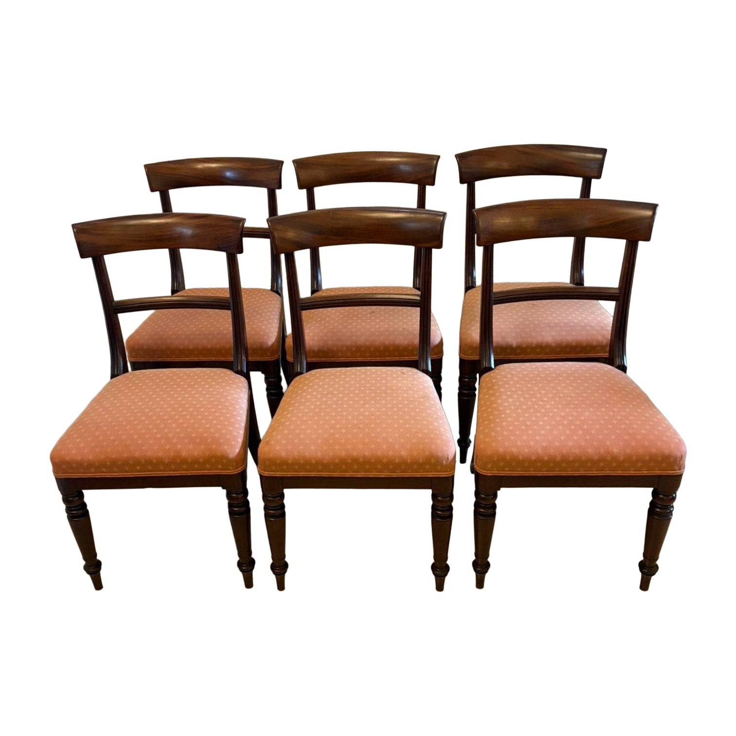 Antique Regency Set of Six Mahogany Dining Chairs