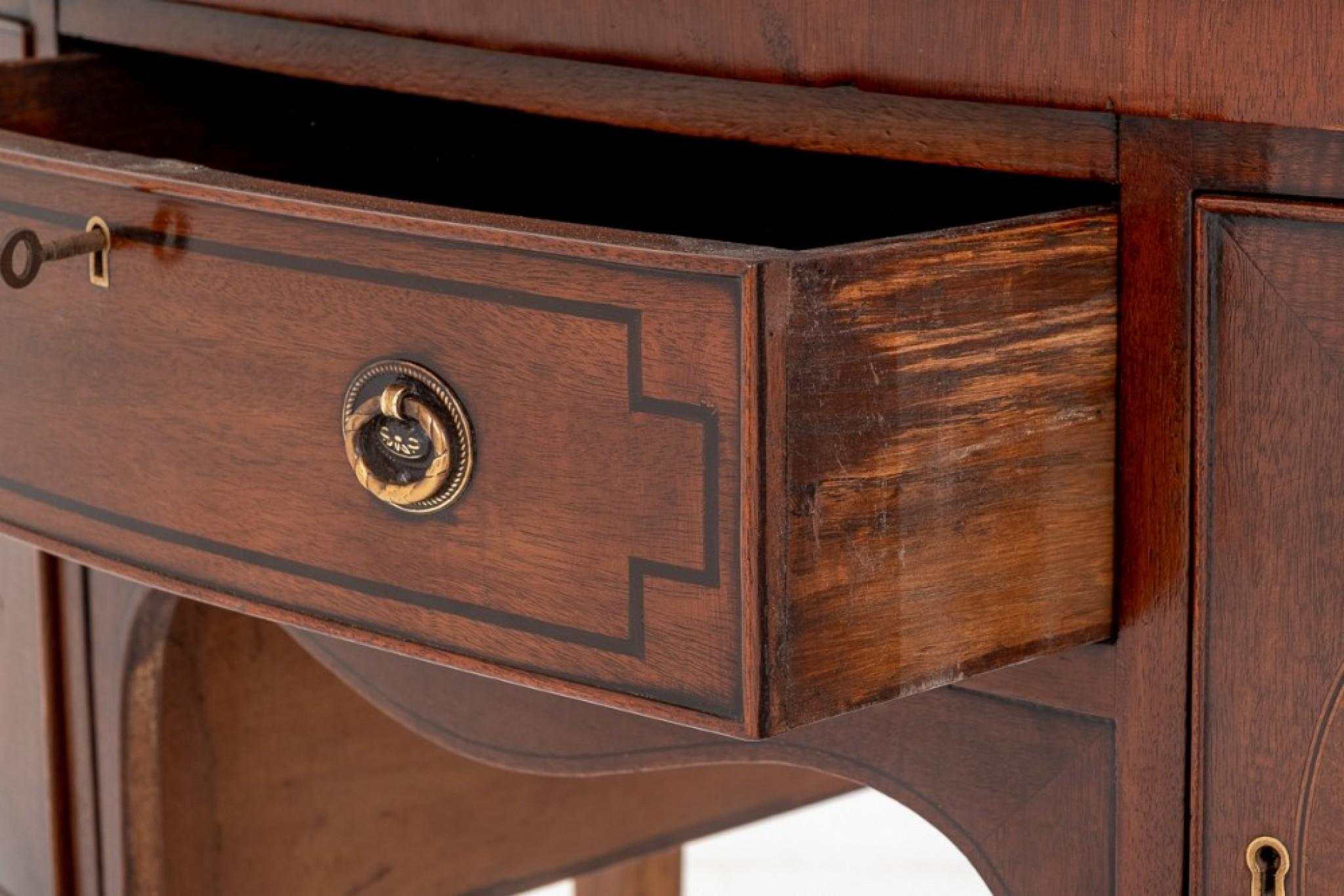 19th Century Antique Regency Sideboard, Mahogany Server Buffet For Sale