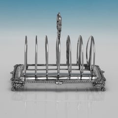 Antique Regency Sterling Silver Toast Rack, Thomas Wallis II, London 1816