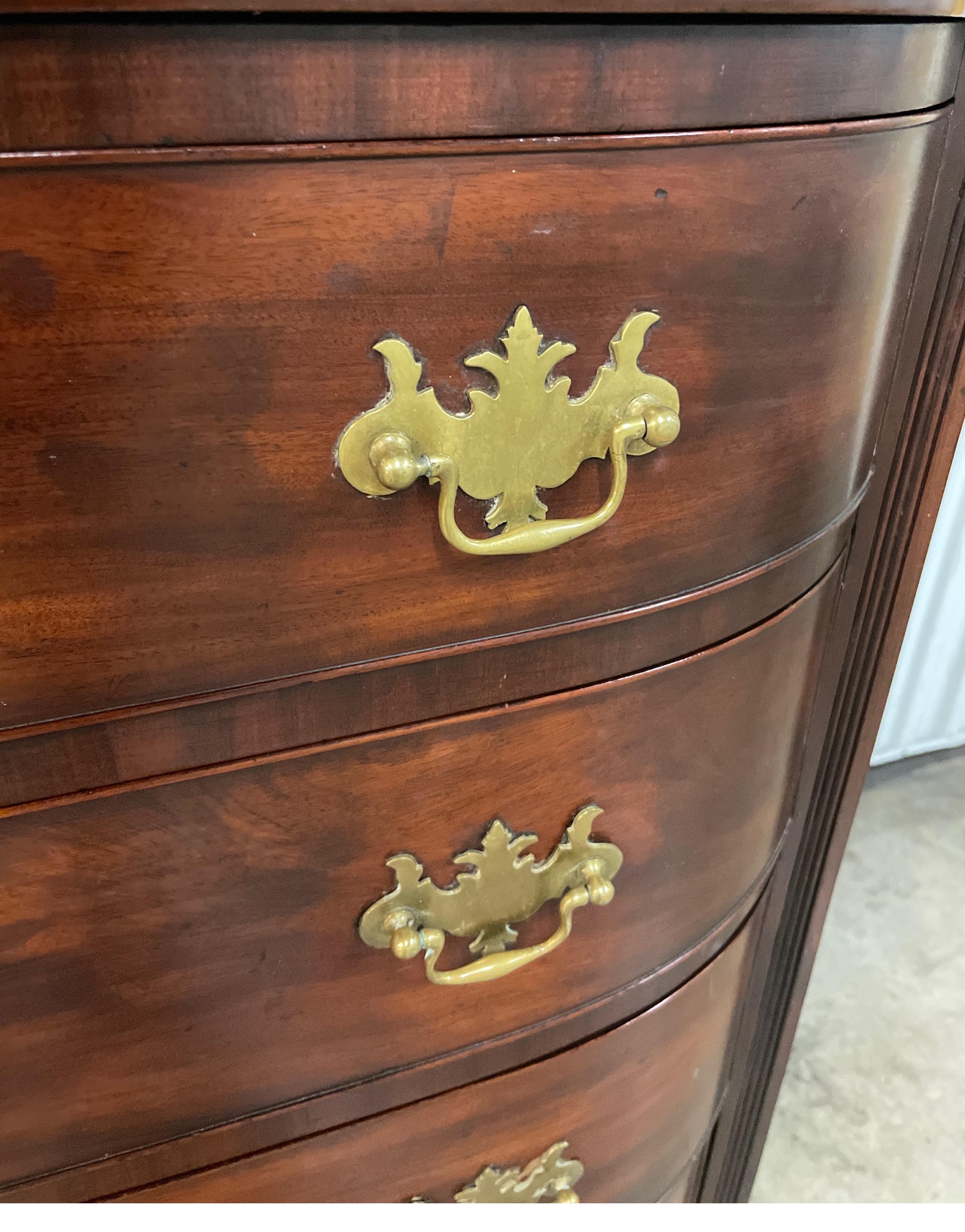 Antique Regency Style Bow Front Dresser For Sale 1