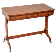 Antique Regency Style Burr Elm Writing Table