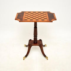 Antique Regency Style Chess Table